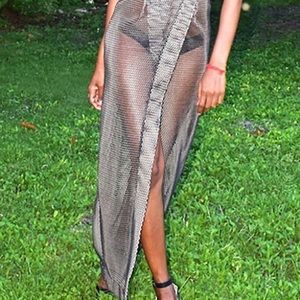 NEW Solace London mesh knit maxi wrap skirt Size US 2